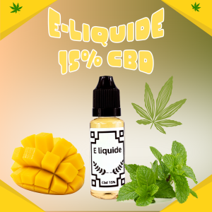 E-liquide 30 ml Mangue Ice CBD 15%