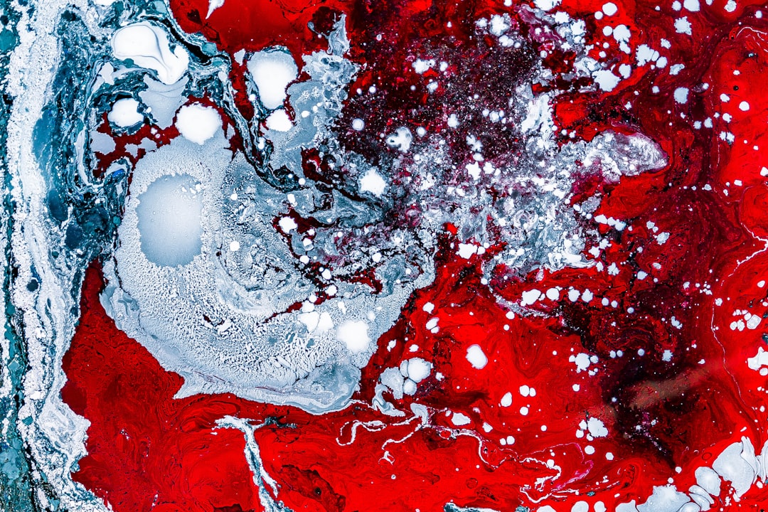 Gros plan sur des molécules abstraites représentant des cellules et un virus